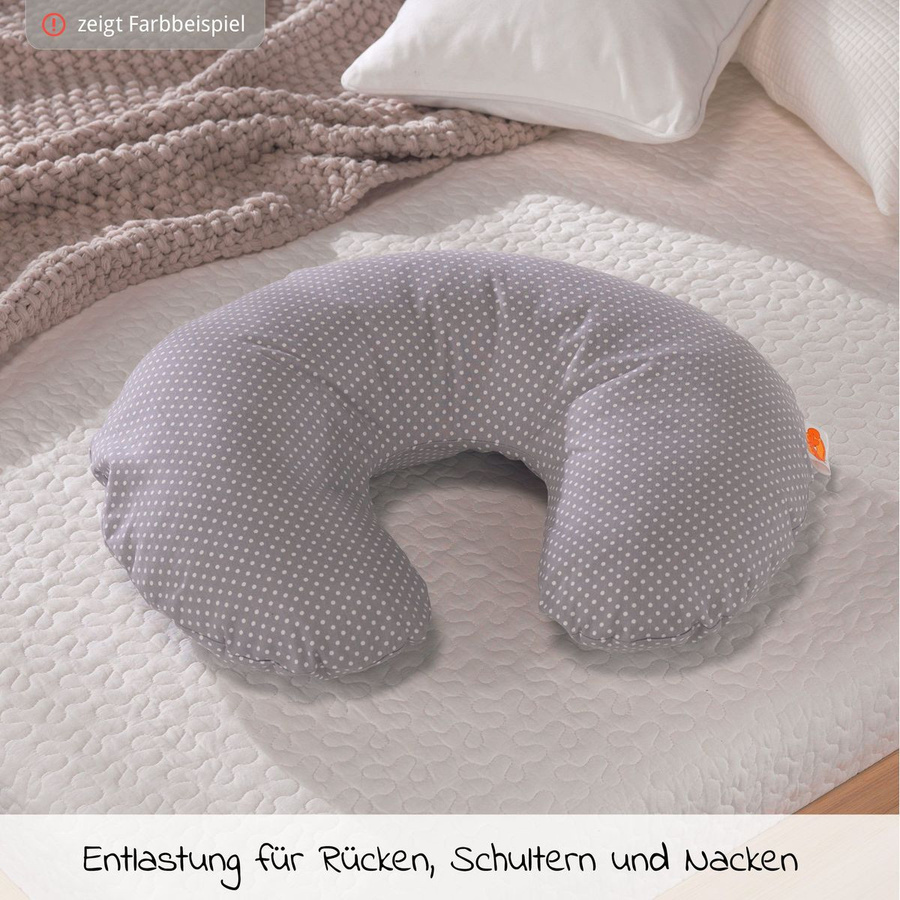Theraline Stillkissen Das Wynnie in Grau mit Polyesterhohlfaser-Füllung und abnehmbarem Jersey-Bezug - Bild 2