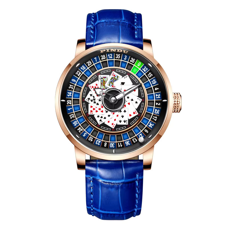 PINDU Design Herrenuhr, Automatik, Edelstahl, Saphirglas, Roségold - Bild 6