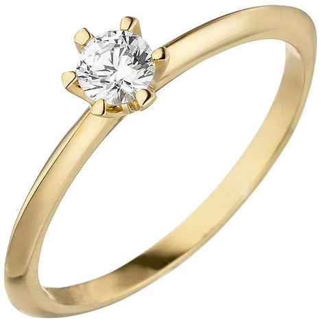 Colfem Ring 585 Gelbgold, Diamant, Damen, Ringgröße 58 - Bild 1