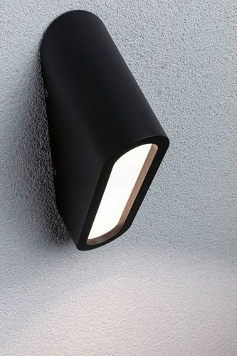 Paulmann LED Hauswandleuchte aus Aluminium in Grau für Garten und Außenbereich, B/T/H: 6,4 x 6,4 x 24,2 cm - Bild 1