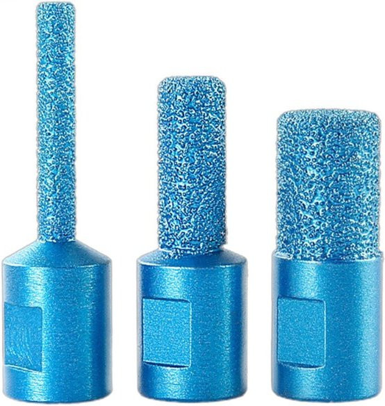 Diamant-Fräser M10 vakuumgelötet für Keramikfliesen, Marmor und Stein, blau, passend für 100 Typ Winkelschleifer, Durchmesser: 6 mm, 10 mm oder 15 mm - Bild 1