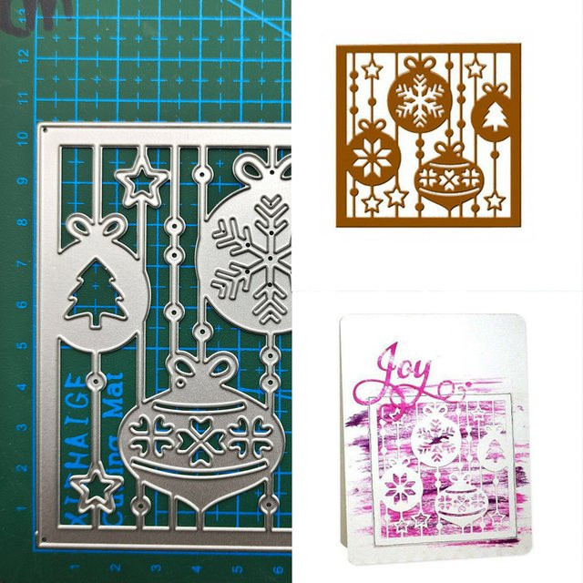 Metall Schneidestanzform Weihnachten Fenster Szene für Scrapbooking und DIY Bastelarbeiten - Bild 1