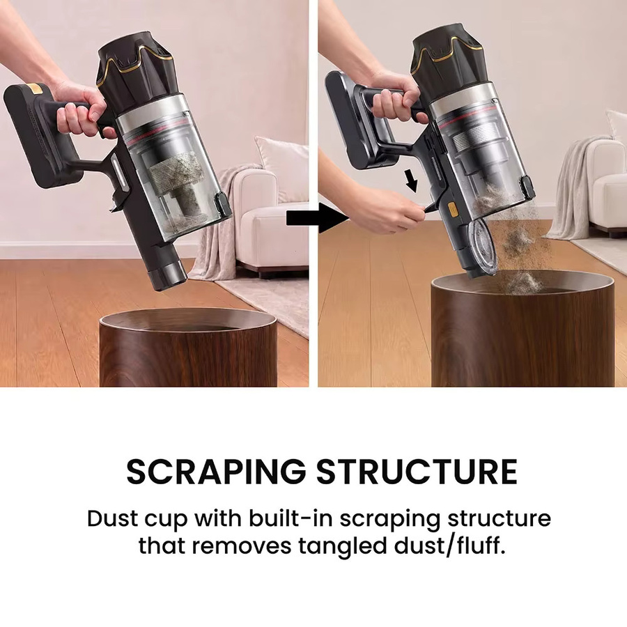 COTIAR Kabelloser Handstaubsauger V30 PRO in Schwarz mit 800W Leistung und abnehmbarem Akku - Bild 7