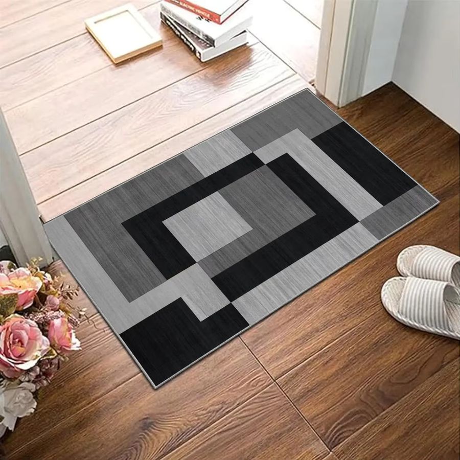 VIKAMA Wohnzimmerteppich mit geometrischem Design, rutschfeste Bodenmatte für Sofa und Schlafzimmer - Bild 4