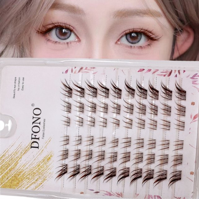Su Jie Falsche Wimpern, braun, natürlich, 60 Stück - Bild 1