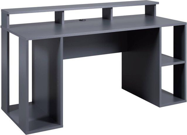 Inter Link Gaming Schreibtisch Match Point in Anthrazit, B/T/H: 160 x 91 x 76,5 cm - Bild 2