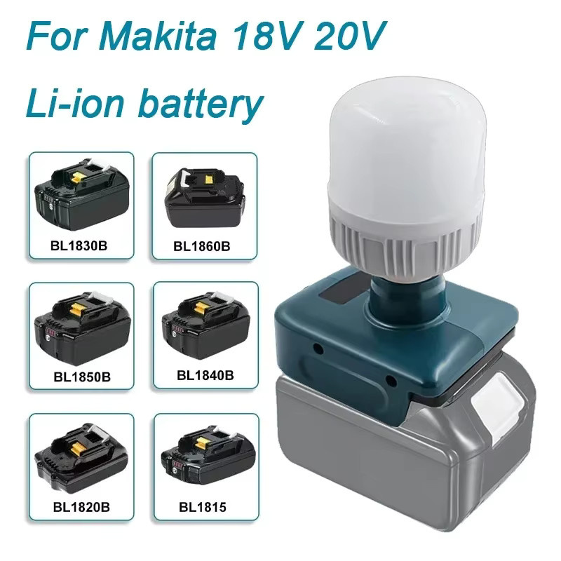 ZWINCKY LED-Arbeitsleuchte 12 W mit 1500 lm und 6500 K für Makita 18 V Akku, kabelloses LED-Flutlicht für die Baustelle - Bild 2