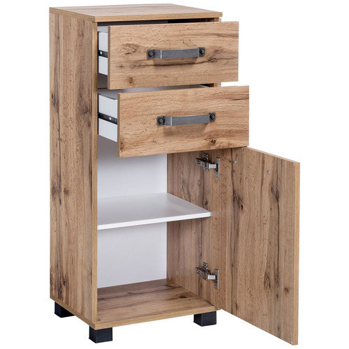 Schildmeyer Badschrank Milan in Braun mit Soft-Close-Türen und Regalen, B/H/T: 40 x 94,8 x 32 cm - Bild 3