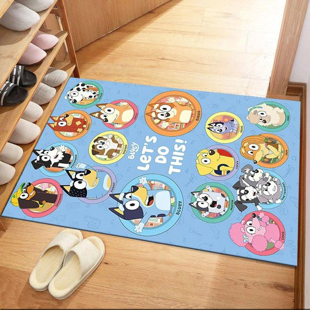 LivSpaceVibe Rechteckiger Teppich mit Kinder-Motiv in Blau, B/T: 60 x 40 cm - Bild 1