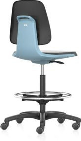 Bimos Arbeitsstuhl Labsit 4 mit K-Leder in Blau und Fußring - Bild 1