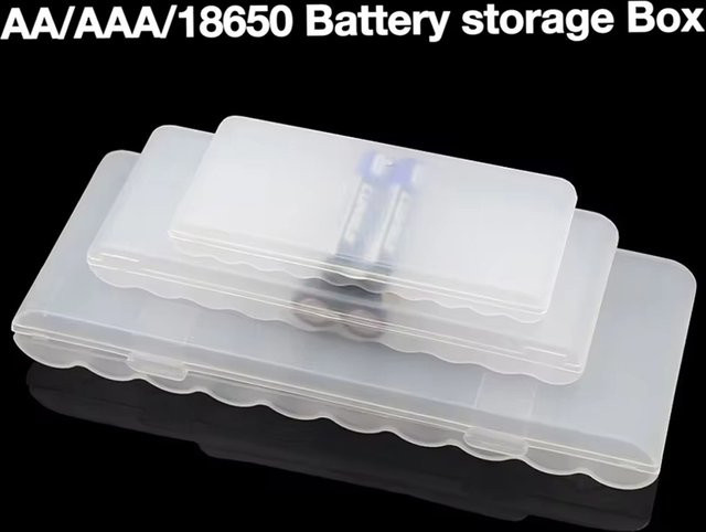 VORTNGLE Batterie-Aufbewahrungsbox mit 10 Fächern, transparenter Kunststoff-Organizer für AAA, AA und 18650 Batterien - Bild 1