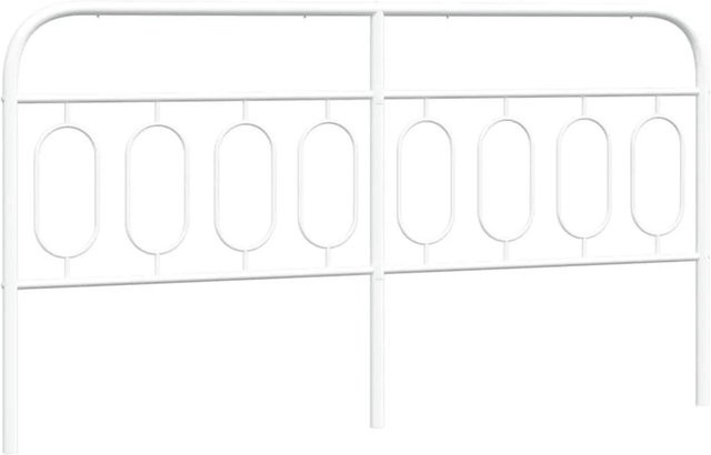 vidaXL Ersatz-Kopfteil aus Metall in Weiß für Betten der Größe 160 x 200 cm - Bild 1