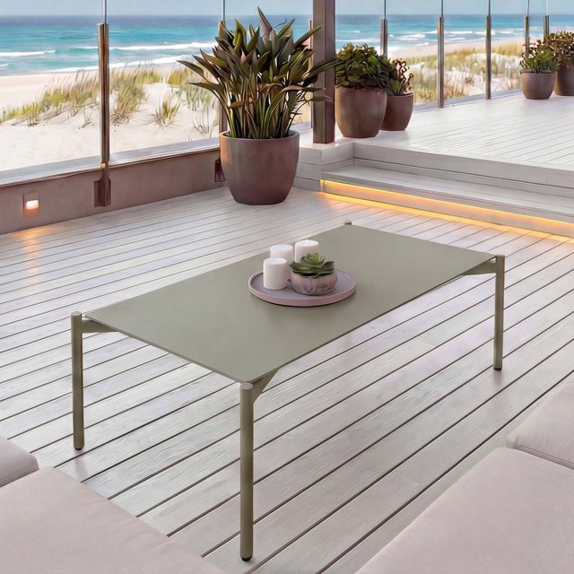 Aluminium-Gartentisch MCW-O11 für Garten, Outdoor und Balkon, Farbe: Grün, Breite: 105 cm, Tiefe: 65 cm - Bild 1