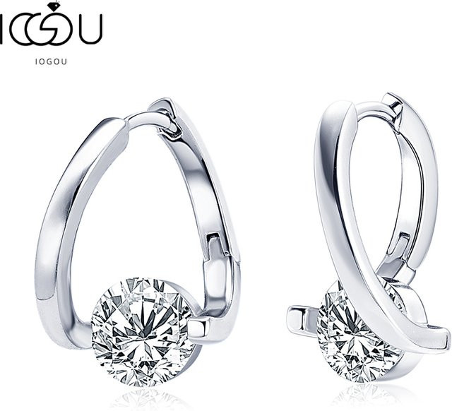 Iogou Ohrringe, Sterling Silber, Moissanit, Damen - Bild 1