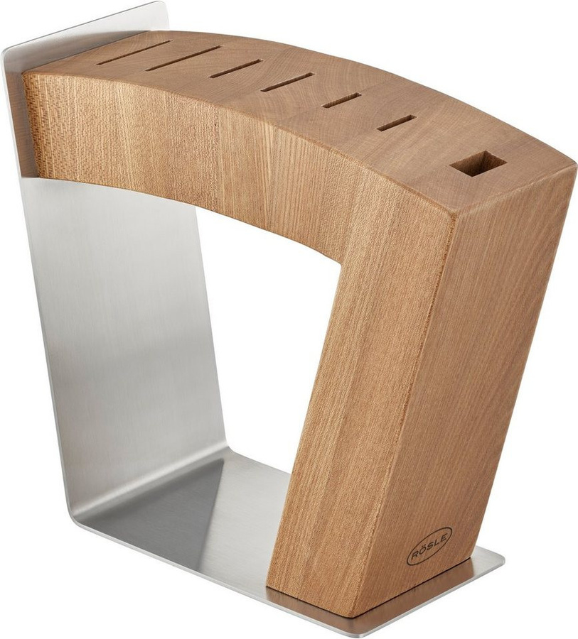 Rösle Messerblock MoveX unbestückt aus Ulmenholz und Edelstahl in Braun, B/T/H: 27 x 23 x 11 cm - Bild 1