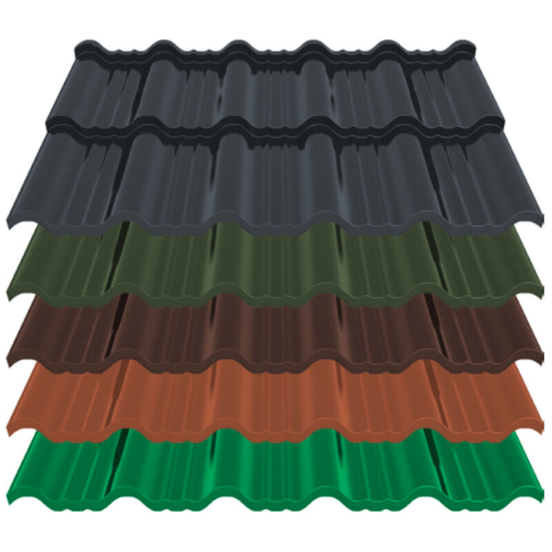 Pfannenblech Enigma von Blachotrapez GmbH aus Stahl in Multicolour mit einer Modullänge von 350 mm und 0,50 mm Materialstärke - Bild 1