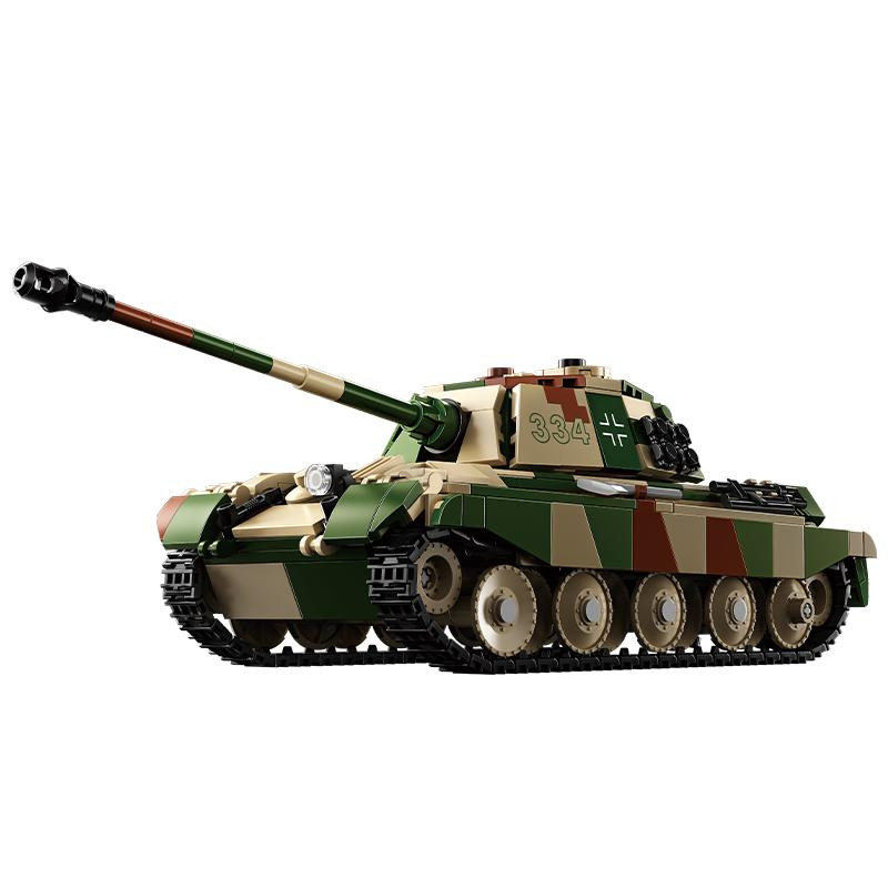 DBPALY Schwerer Panzer Der Königstiger Bausteine ab 3 Jahren - Bild 2