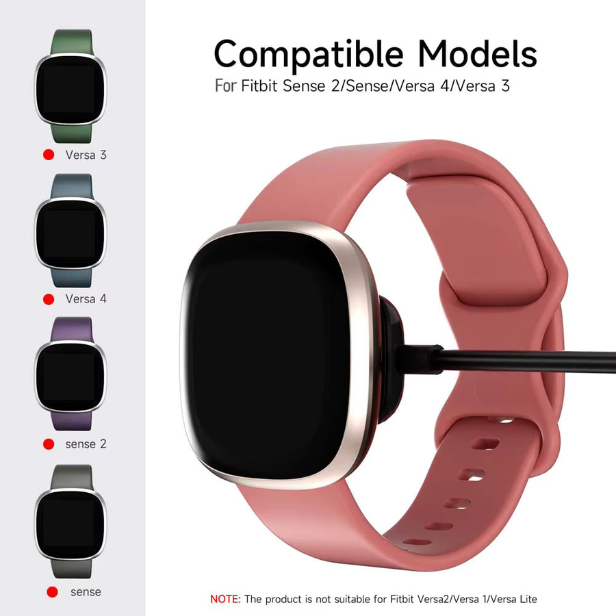 Fitbit Ersatz-Ladekabel, Silikon, Schwarz, Unisex - Bild 3