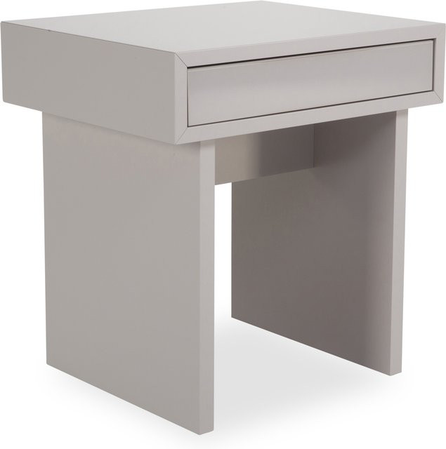 Bestelltisch PIURE TAO in Grau mit Glasplatte und modernem Design, B/T/H: 58,0 x 45,0 x 45,0 cm - Bild 1