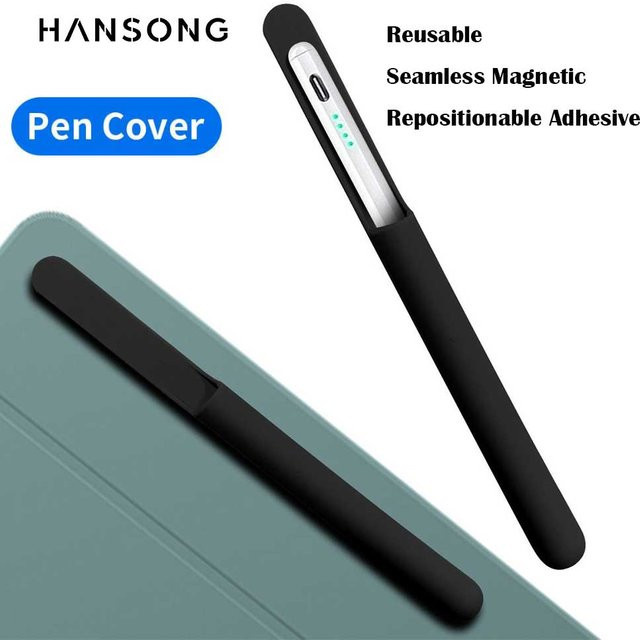 Hansong Universal Stifthalter mit Magnet und Klebstoff in Schwarz für Samsung, Apple und Xiaomi - Bild 1