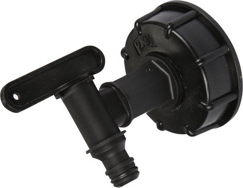 FLORAWORLD IBC-Adapter für S 60x6 Hahn aus Kunststoff, schwarz - Bild 1