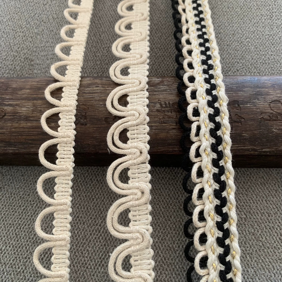 Beige Spitzenbänder für Kissen und DIY-Dekoration, 4 m pro Packung - Bild 2