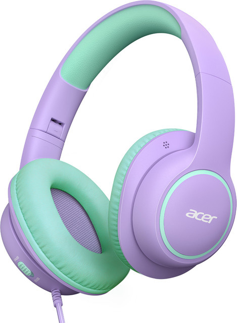 Acer OHW328 Kinderkopfhörer Over-Ear mit sicherem Lautstärkebegrenzer 85/94dB, kabelgebunden mit 3,5mm Klinke, faltbar, Multicolour - Bild 1