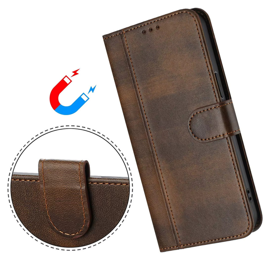 Magnetisches Leder Flip-Wallet-Etui für Xiaomi Redmi Note 15 Pro Plus 14 Pro Plus 14s in Grau und Braun - Bild 3