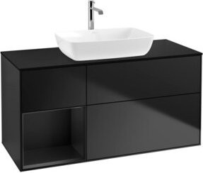 V&B Waschtischunterschrank Finion in Blau lackiert, Breite: 120 cm, Tiefe: 50,1 cm, Höhe: 50,1 cm - Bild 1