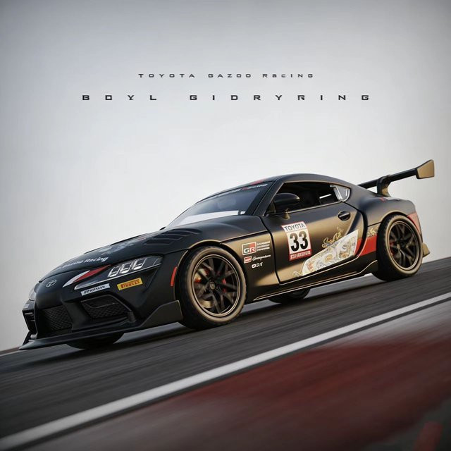 MAKEDA GR Supra GT4 Sportwagen-Modell, 1:32, mit Sound- und Lichteffekten - Bild 1