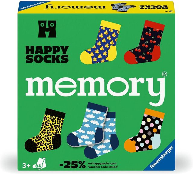 Ravensburger memory Happy Socks, Kinderspiel, ab 3 Jahren - Bild 1