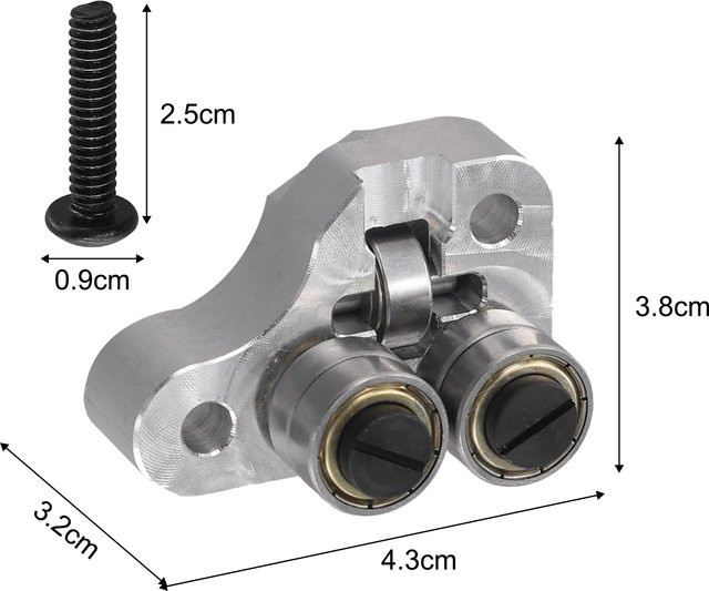 DAZZLEEX 1-teiliges Vorderführungsrollen-Set für Bandsägen 2729-20, 6232-20, 6238-20, Teilenummer 42-24-0015, Farbe: Silber - Bild 1