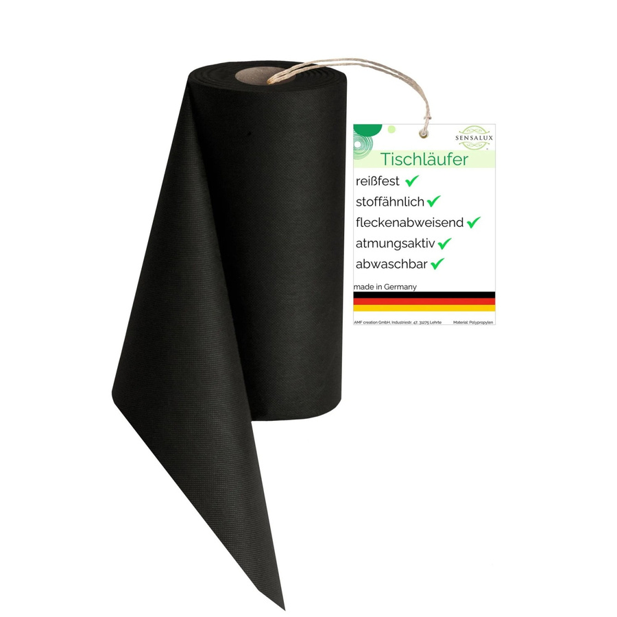 Sensalux Vlies-Tischläufer Schwarz Breite: 50 cm, Länge: 25 m - Bild 2