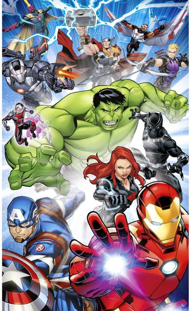 Komar Vlies Fototapete Marvel Avengers Protect Bunt - Bild 1