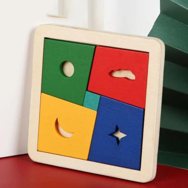 Yiran bag Alien-Schach-Tangram-Puzzle 11-teiliges Holz-Puzzle 3-6J - Bild 1