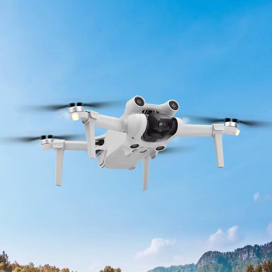 4er-Set DJI Drohnen-Landegestell-Höhenverlängerung in Weiß für DJI Mini 3 Pro mit 21mm ausklappbaren Stützfüßen - Bild 2