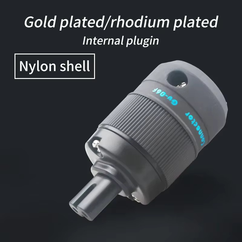 Axinite HiFi-Audio-Adapter mit C7-Buchse und IEC-Stecker aus rhodiniertem Kupfer in Schwarz und Gold - Bild 4