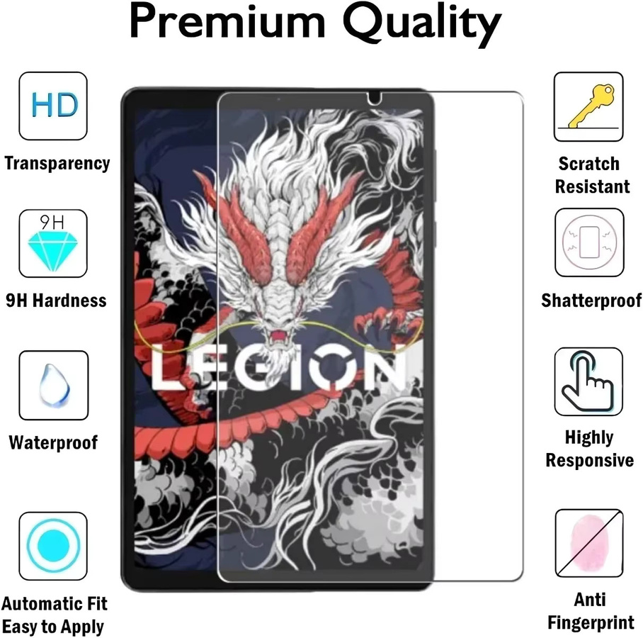 3er-Pack Displayschutzfolie aus gehärtetem Glas für Lenovo Legion Y700 8,8 Zoll Gen 5/4/3/2, transparent und HD-klar - Bild 2