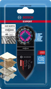 Bosch EXPERT Sanding Finger AVZ 32 RT4 Carbide-RIFF Schleifplatte für oszillierende Multifunktionswerkzeuge, Durchmesser: 32 mm - Bild 2