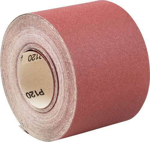 PFERD Schleifpapierrolle SBR-P Korund aus Papier, Körnung 120, Farbe Rot, Breite: 115 mm, Länge: 25 m, universell für Holz und Metall - Bild 1