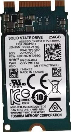 Lenovo SSD 256GB M.2 2242 PCIe3x2 in Schwarz - Bild 1