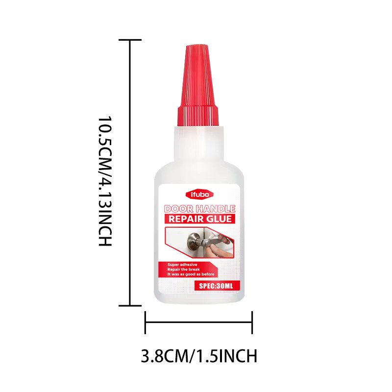 Ifubo Türgriff-Reparaturkleber in Weiß, 30 ml starker Klebstoff für Metall, Kunststoff, Holz, Keramik und Glas - Bild 2