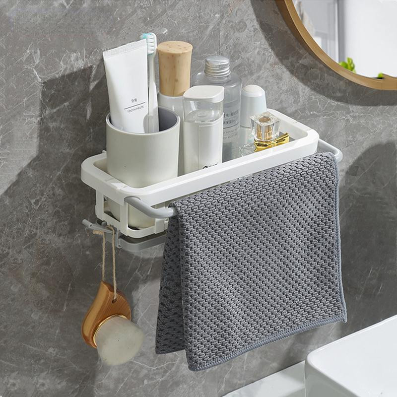 Waschbecken Schwammhalter und Abtropfgestell für Küche und Badezimmer, Lochfreies Organizer-Regal, Grün - Bild 2