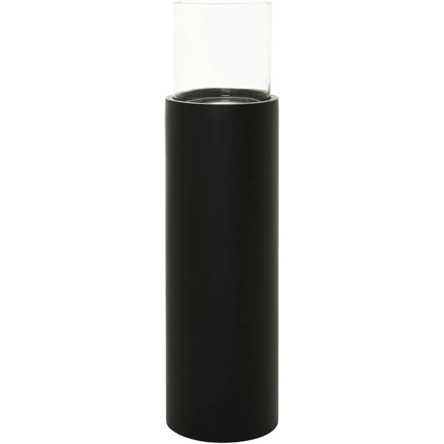 Vivanno Windlichtsäule Candiro in Schwarz aus Glasfaser-Polyresin-Gemisch, B/T/H: 21 x 21 x 80 cm - Bild 2