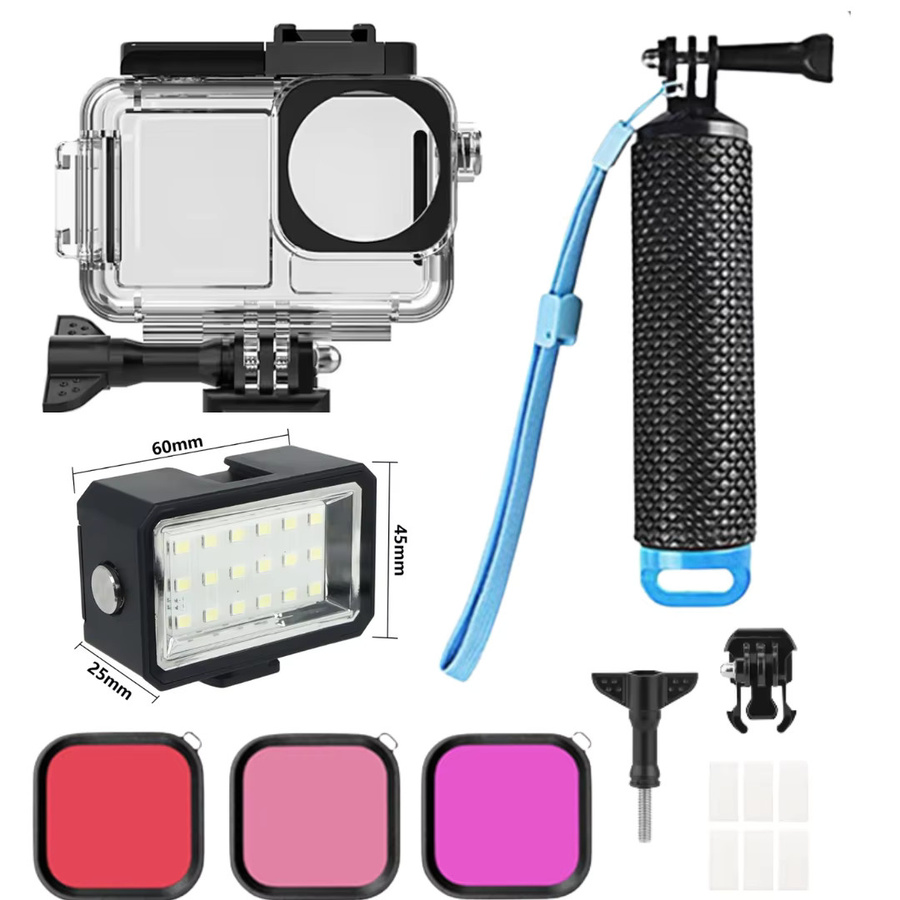 DJI Osmo Action 6 Unterwasser-Tauchgehäuse mit Video-Aufnahmelicht, transparentes Wasserdichtes Gehäuse bis 40m Tiefe - Bild 5