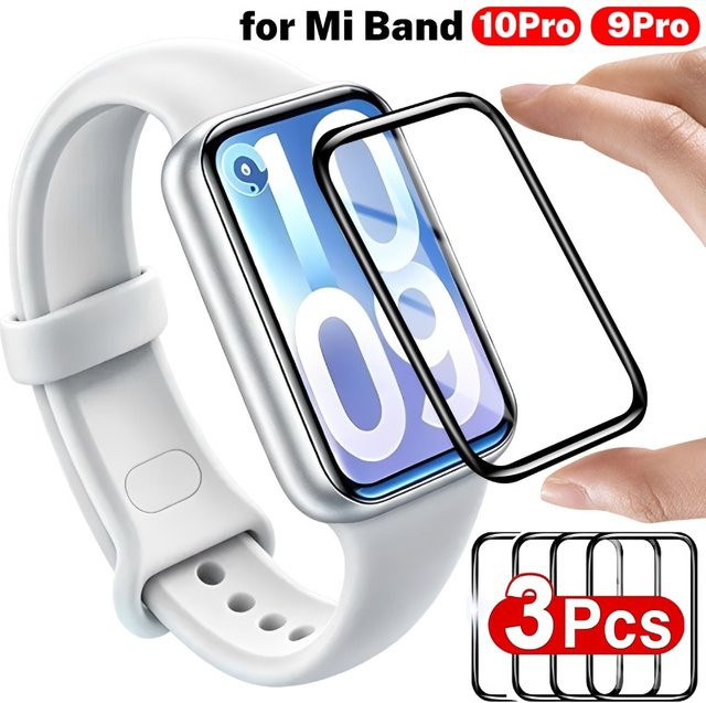 Xiaomi Gebogener Kantenschutzfilm für Mi Band 10 Pro und 9 Pro Displayschutzfolie Transparent - Bild 1
