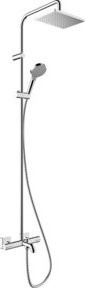 Hansgrohe Showerpipe 230 Vernis Shape mit Wannenthermostat und Handbrause, 1jet, Chrom - Bild 1