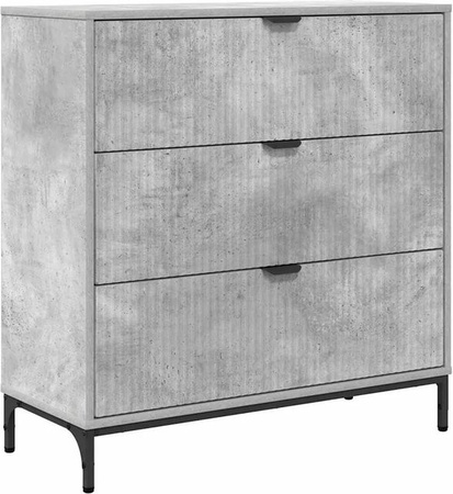 vidaXL Sideboard Modern in Betongrau mit mattem Finish, B/T/H: 79,5 x 33 x 82 cm