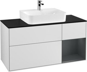 V&B Waschtischunterschrank Finion Wandbeleuchtung Weiß Lackiert Breite: 120 cm, Tiefe: 50,1 cm, Höhe: 50,1 cm - Bild 1