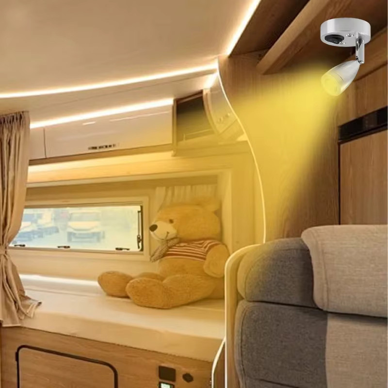 Ramalho LED-Lesewandleuchte für Boote und Yachten, 3W Warmweiß, 12-24V Marine-Beleuchtung aus Aluminium - Bild 2